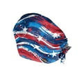 thumbnail image 3 of Independence Day 250th Anniversary Working Cap with Sweatband, Adjustable Patriotic Scrub Hat for Professionals, Dust-Proof Unisex Head Cover July 4th #0192 Royal Blue, 3 of 7