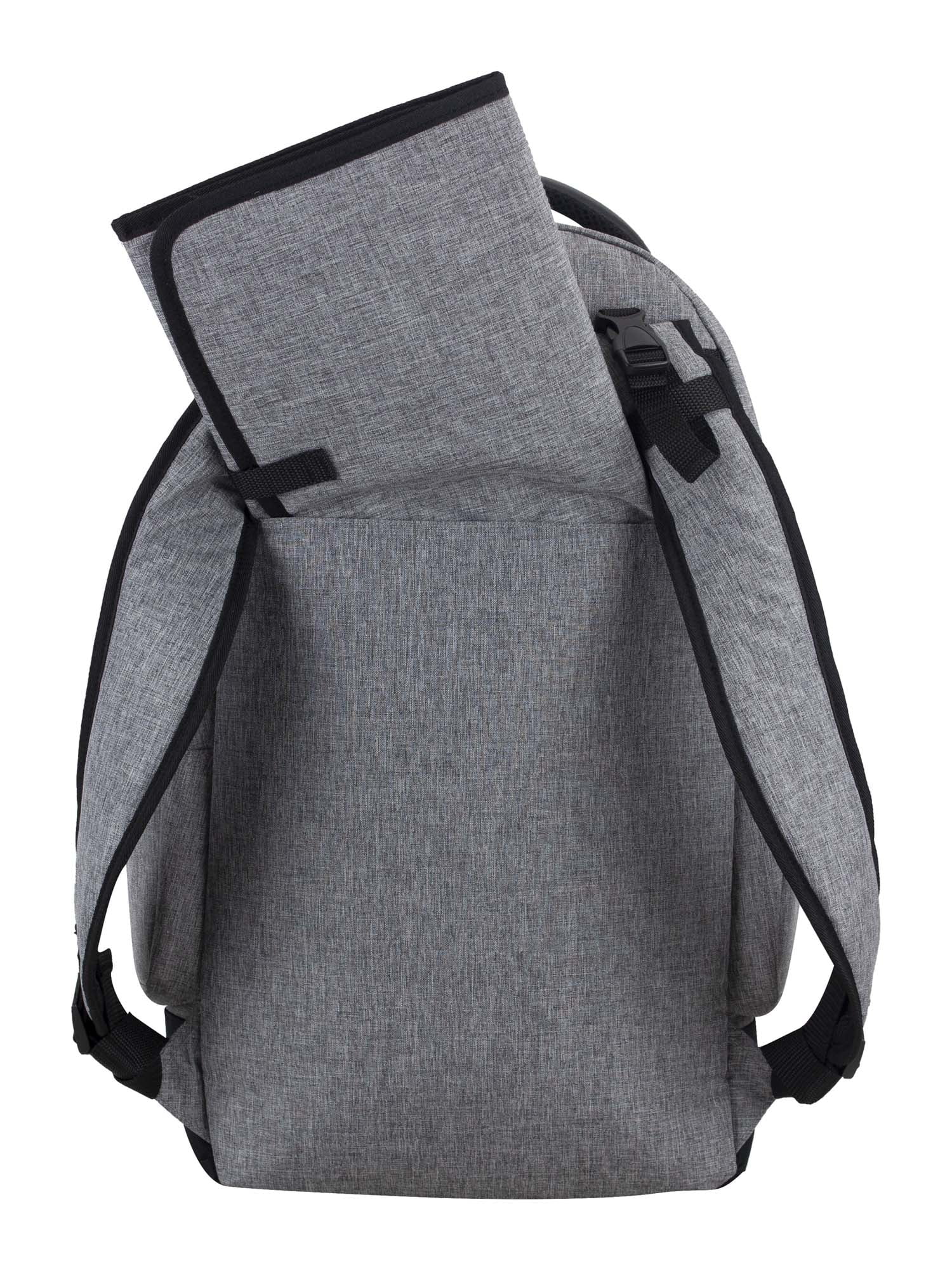 Eastsport Lenox Diaper Backpack Bag with Changing Pad, Grey