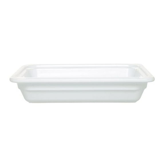 Emile Henry White Half Size Ceramic Insert Food Pan, 12.5 x 10.5 x 4 in