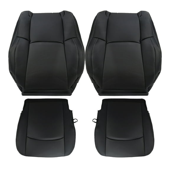 Driver/Passenger Side Seat Cover Bottom/Back Leather Seat Covers Replacement for Dodge Ram 1500 2500 3500 4500 5500 L-aramie 2013-2018