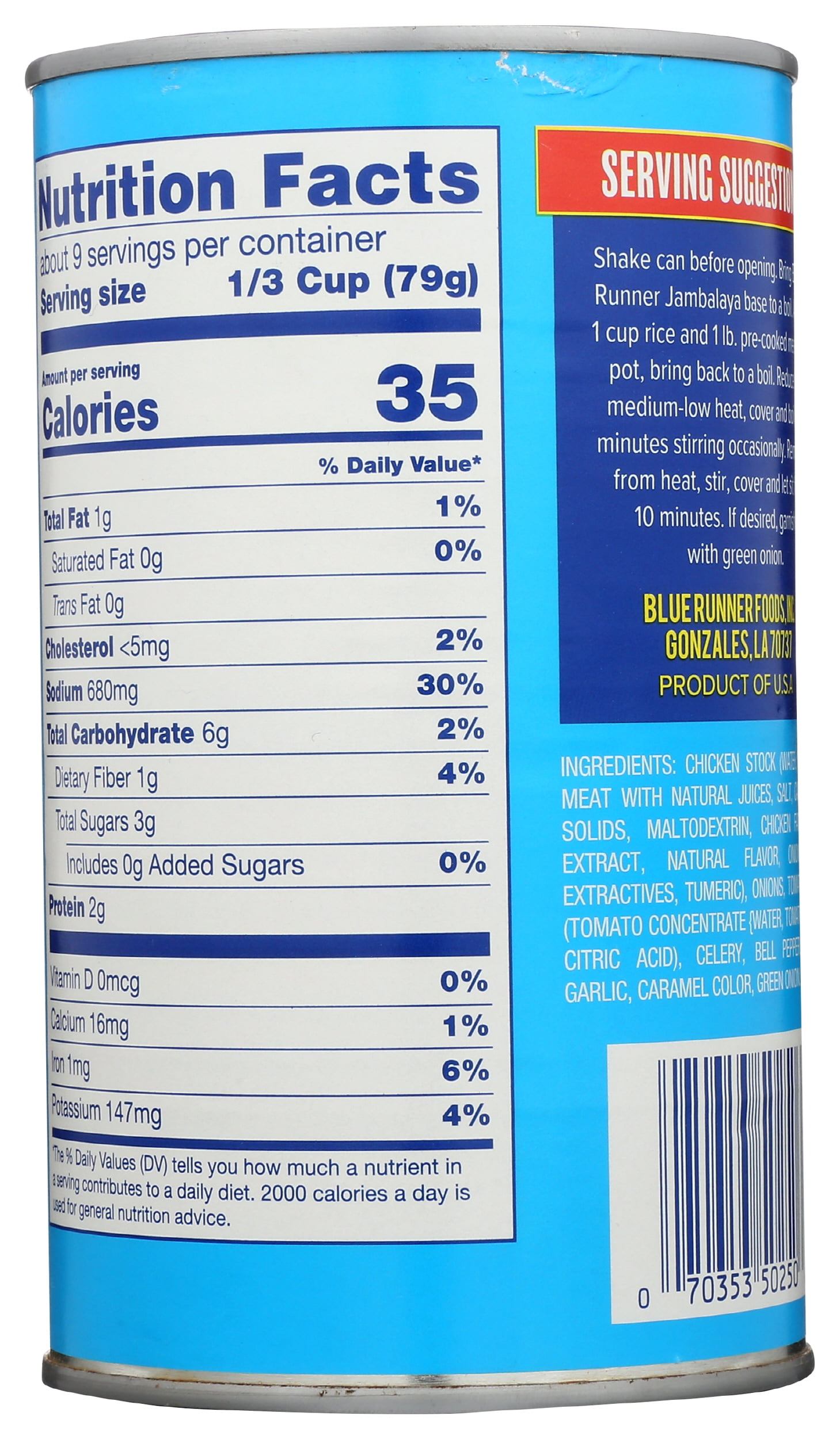 Pack of 6, Blue Runner Creole Jambalaya Base, 25 oz