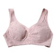 thumbnail image 4 of Women's Lace Front Button Underwire Bra - Large Size Push-Up Support - Nylon Spandex, Adjustable Straps, Sexy Casual Wear, 4 of 8
