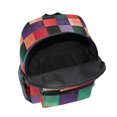 thumbnail image 6 of FORMRS School Backpack with Front Zippered Pocket 12" Student Travel Daypack, Red and Purple Plaid Pattern, 6 of 6