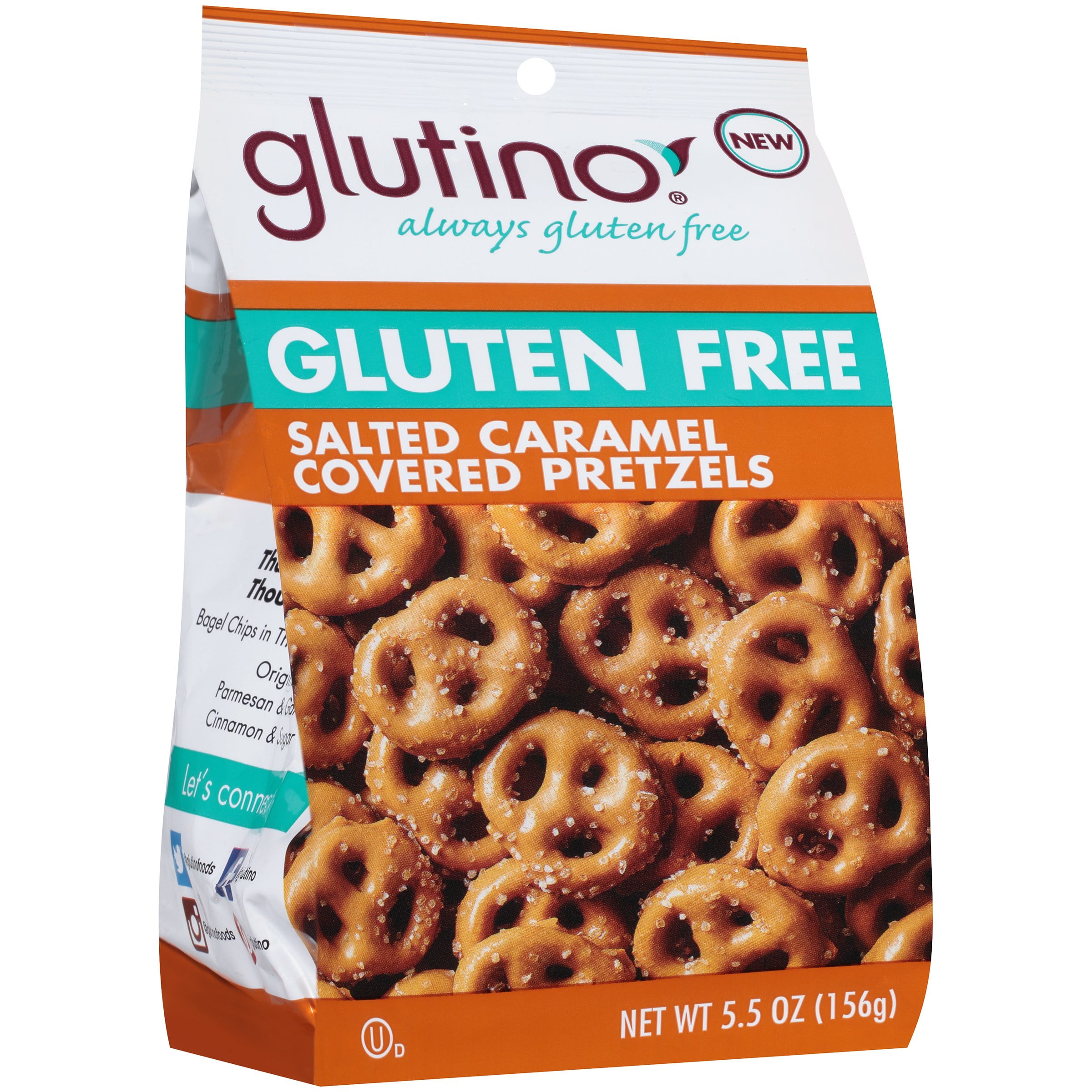 Glutino Gluten Free Salted Caramel Covered Pretzels 5.5 oz Bag. by Boulder Brands USA, Inc.