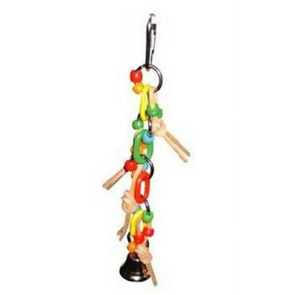 Plastic Chain with Leather and Ball Bird Toy HB46329