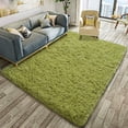thumbnail image 2 of Softlife Stylish Soft Shaggy Velvet Carpet for Living Room/Bedroom, Fluffy Area Rugs, 4' x 5.9' , Green, 2 of 8