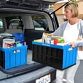 thumbnail image 2 of CleverMade Bacs de Rangement Durables Empilables 62L Pliables, Bleu Neptune (Lot de 3), 2 of 8