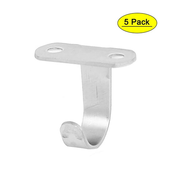 Uxcell Wardrobe Furniture Top Mount Clothes Bag Coat Hooks Wall Hangers, 5 Pack