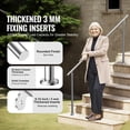 thumbnail image 2 of KFFKFF Handrails for Outdoor Steps, 70.9 in/180 cm Stair Rail Kit, Durable Stainless Steel Railings with Installation Accessories, Double-Column Handrails for Porch, Deck, and Senior Safety, 2 of 9