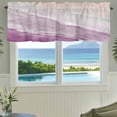 thumbnail image 3 of Pink Coastal Wave Farmhouse Short Window Curtain Valances, Summer Modern Ocean Beach Rod Pocket Kitchen Valances for Living Room Bedroom Bathroom Cafe 42" x 12", 3 of 8
