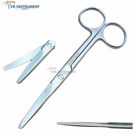 VR Instrument Supply Mayo Scissors Straight 5.5" Blunt/Blunt Precision Cutting Tool-German Stainless CE