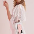 thumbnail image 6 of Allytechgroup Samsung Galaxy S21 FE Case with Cards Holder, Crossbody Shoulder Strap Ring Holder Kicsktand Bumper Shockproof Slim Fit Wallet Case Cover for Samsung Galaxy S21 FE, Rosegold, 6 of 6