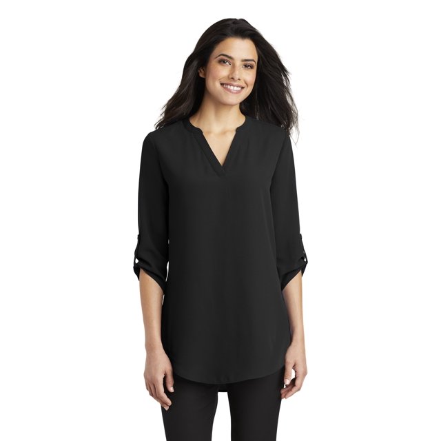Port Authority Blouse Tunique à Manches 3/4 pour Femmes