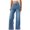 Blue, variant on REALiKUN Jeans for Women Retro Wide Leg Elastic High Waisted Loose Casual Denim Pants with Pockets