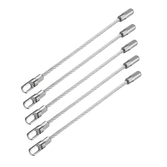 5 PCS 155mm/6-inch Flexible Fish Tape Replacement Leader Wire Cable Puller for 6.5mm Fish Tape Wire Puller