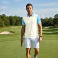 thumbnail image 6 of Trgacdwlo Color Block Men Polo Shirts Lightweight Quick Dry Men Shirts Short Sleeve Summer Athletic Gym Mens Golf Polo Shirts White S, 6 of 8