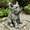 Grey + Resin + Art Deco, variant on 16'' Outdoor Weatherproof French Bulldog Statue, Rustic Stone Finish Resin Dog Sculpture, Decorative Ornament for Garden, Yard, Patio, Lawn & Backyard Landscaping