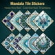 thumbnail image 2 of 10 piezas/juego de pegatinas de pared de película dura de cristal de mandala, para cocina, baño, armario, decoración, arte mural, impermeable, PVC, 2 of 5