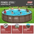 Coleman Power Steel 18’ x 48” Round Metal Frame Above Ground Pool Set