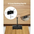 thumbnail image 3 of 900PCS Black Universal Composite T Clips Plastic Hidden Deck Fasteners with Metal Screws for Composite Decking Board Polypropylene PP Clips Works with 0.26 inch Gaps, 3 of 6