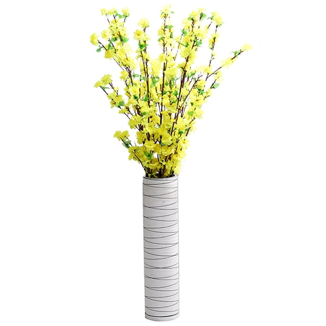 Entrega curva en almacén botella individual sin botella amarillo largo flor de melocotón artificial/seda alambre de hierro/125 m/40x10x3100 ANGGREK Otros