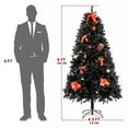 thumbnail image 3 of 6 FT Black Artificial Christmas Tree - 1050 PVC Branch Tips, Flame-Retardant Material, Sturdy Iron Base, 3-Step Easy Assembly, 3 of 10