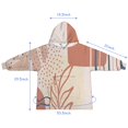 thumbnail image 7 of Orange Boho Abstract and Plant Pattern Blanket Hoodies for Kids 6-13YR Oversize Wearable Blanket Hoodies for Boys Girls Teens, 7 of 7