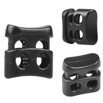 HONMEET Lightweight Black Plastic Cord Locks for Drawstrings, 5 Sets - Secure and Easy to Use