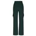 thumbnail image 5 of 2026 Wide Leg Cargo Pants Women High Waisted Bootcut Yoga Pants with Pockets Casual Plus Size Strethcy Flare Leggings Army Green XS, 5 of 5