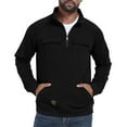 thumbnail image 1 of pstuiky Camisas de invierno de manga larga para hombre, Sudadera con cuello alto, manga larga, media cremallera y múltiples bolsillos para hombre, color liso Tops de hombre m, 1 of 5