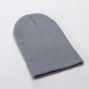 Pure color light plate multi-color acrylic wool cap children Europe and America autumn and winter male knitting cap lovers simple pullover cap