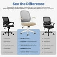 thumbnail image 2 of CELTOSS Ergonomic Office Chair, Flip-Up Arms, Adjustable Lumbar Support, Beige, 2 of 10