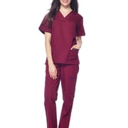 Dagacci Medical Uniform Unisex Scrubs Set Scrub Top and Pants