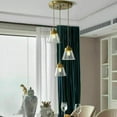 thumbnail image 3 of KPIBEST 3 Light Gold Pendant Lighting Modern Pendant Light, Adjustable Pendant Light Fixture for Kitchen Island Dinning Room Bedroom, 3 of 11
