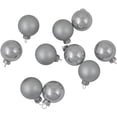 thumbnail image 6 of Northlight 10ct Silver Shiny and Matte Glass Ball Christmas Ornaments 1.75" (45mm), 6 of 7