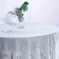 thumbnail image 2 of Efavormart 108" WHITE Premium Lace Round Tablecloth For Banquet Party Wedding Event Home Decor, 2 of 11