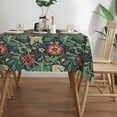 thumbnail image 4 of Vintage Tablecloth Floral Pastoral Table Cloth Washable Table Cover for Indoor&Outdoor,Farmhouse Decor,Picnic,Tabletop Decoration (Green Floral,Rectangle 60"x120"in), 4 of 6