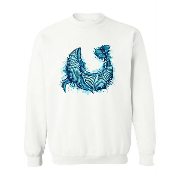 Whale Sketch. Sweatshirt Women -Image by Shutterstock, Female 3X-Large