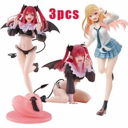 28cm Marin Kitagawa Liz Cos Succubus Anime Girl Figure My Dress-Up Darling Shizuku Kuroe Action Figure Adult Sexy Model Doll Toy