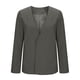 thumbnail image 4 of Blazer de moda para mujer, blusas de color liso, manga larga, cuello en V, chaqueta de traje informal, blusa de poliéster para mujer, 4 of 6