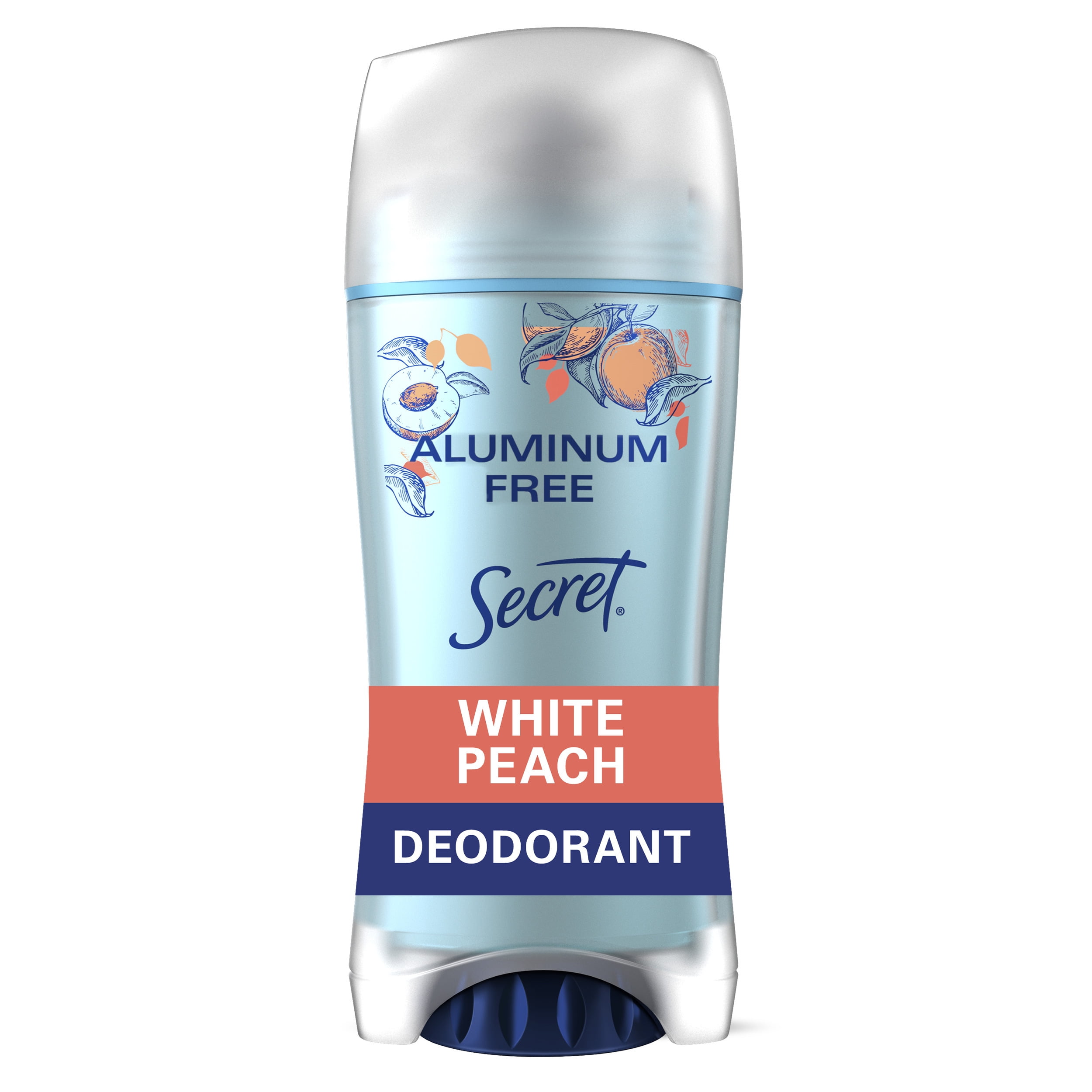 Secret Aluminum Free Deodorant for Women, White Peach, 2.4 oz