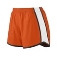 thumbnail image 2 of Augusta Sportswear Women's Standard Ladies Pulse Junior Fit Activewear Team Shorts, Orange/White/Black, X-Large, 2 of 2