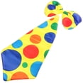 thumbnail image 4 of Conjunto de 2 corbatas y pajaritas de payaso de carnaval, disfraz de Halloween, para fiesta y festival (corbata + pajarita), 4 of 6