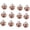 Brown White, variant on FVDPWYE 12 Pieces 2.4 inch Cow Pattern Christmas Balls Multifunctional Western Theme Brown White