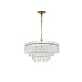 thumbnail image 6 of Elegant Lighting Emilia 6-Light Metal & Glass Chandelier in Satin Gold/Clear, 6 of 11