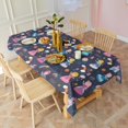 thumbnail image 2 of Dark Blue Little Princess Pattern Rectangle Tablecloth 60"x120",Waterproof Polyester Rectangle Table Cloth, Wipeable Spillproof Polyester Tablecloth for Dining, Camping, Indoor and Outdoor, 2 of 6