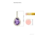 thumbnail image 3 of ANGARA Natural 1 ct Amethyst Teardrop Pendant with Diamond Halo in 14K Yellow Gold for Women (Size-8x6mm) | February Birthstone, Anniversary, Jewelry Gift for Women | Natural Amethyst Necklace, 3 of 7