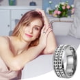 thumbnail image 2 of Bague Créative Mode pour Femmes Bijou Double Diamant, 2 of 9