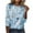 #1-Light Blue, variant on Patlollav Women Long Sleeve Tops,Ladies Loose T-Shirt Blouse