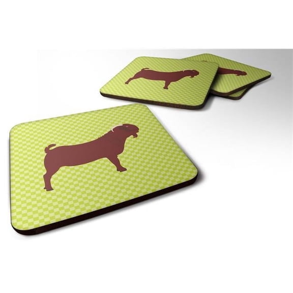 Kalahari Red Goat Green Foam Coaster, Set of 4